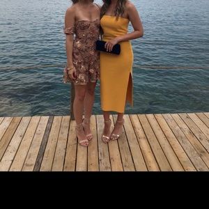 Off the shoulder cocktail dress